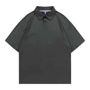 Polos rojos de verano para hombre, camisetas ajustadas de manga corta a la moda para hombre, camiseta informal de Color sólido, camisetas Polo de talla grande - Product Image 2