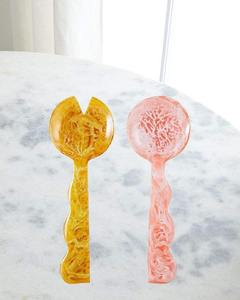 Tenedor y cuchara de resina altamente pulida, logotipo personalizado, la mejor calidad, hecho a mano, resistente al agua para uso en el hogar, hotel, restaurante - Product Image 1