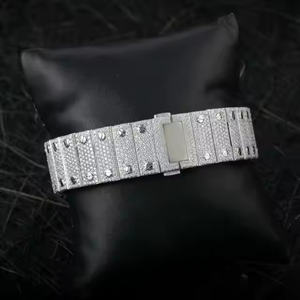 Montre à quartz carrée de luxe Royal Drift pour homme avec cadran en verre moissanite brillant, alliage, acier inoxydable 5 mm - Product Image 4