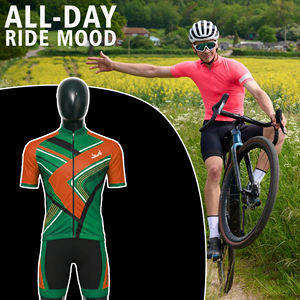 เสื้อจักรยานแขนสั้นน้ำหนักเบาสำหรับผู้ชายรุ่นใหม่ปี 2025 แบบมืออาชีพ พร้อมบริการสกรีนชื่อทีมตามสั่ง แบบมีซิป - Product Image 5