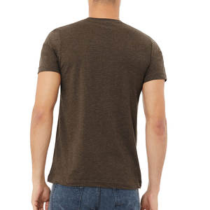 T-shirts en coton en gros, col en V, broderie, t-shirt slim fit pour homme, en vrac pour homme - Product Image 3