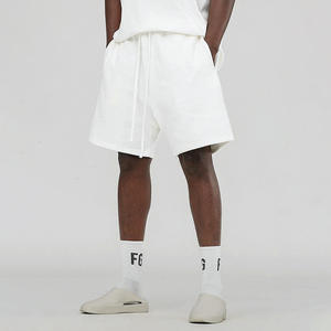 Shorts pour hommes, style streetwear mi-haut, élastiques, 5 pouces, mélange de polycoton, teinture unie, faible MOQ, livraison rapide, fabrication OEM, vente en gros - Product Image 4