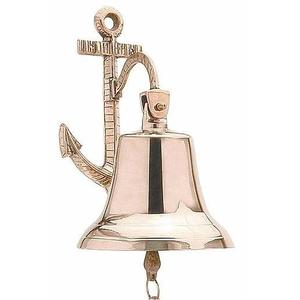 Campana colgante de pared Náutica de alta calidad, campanas de ancla de barco de Latón chapado en oro con cuerda, campana de mano colgante, artículo decorativo para el hogar - Product Image 1