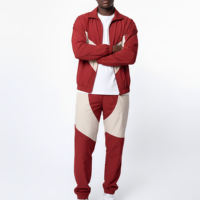 Coupe-vent d'hiver respirant en coton tissé pour homme, nouvelle collection premium, imprimé, avec fermeture éclair contrastante, style streetwear, survêtement