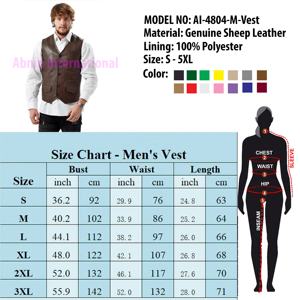 Gilet en cuir noir de haute qualité pour hommes, vêtements d'extérieur d'hiver respirants avec gilets dernier cri - Product Image 6