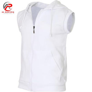 Sweat-shirts d'entraînement pour hommes en gros, logo personnalisé, streetwear, sweat-shirts sans manches, couleur unie, polaire, sweat-shirt sans manches pour hommes - Product Image 6