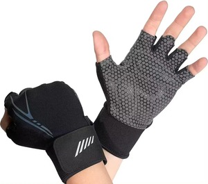 ถุงมือออกกำลังกายในยิมวัสดุหนังระบายอากาศได้ดีพร้อมโลโก้ออกแบบได้ตามต้องการ - Product Image 1