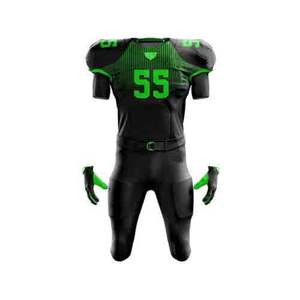 Maillot de football américain personnalisé en gros respirant à manches courtes sublimation uniforme personnalisé porter des ensembles d'entraînement vierges bon marché - Product Image 1
