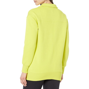 Sweat-shirt léger à demi-fermeture éclair sans poches latérales à capuche Veste polaire respirante Sweatshirts Sweat-shirt à demi-fermeture éclair en pur coton - Product Image 4