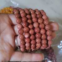 Pulsera de Cuentas de Jaspe Mookaite Natural de 8mm de la Mejor Calidad, Cristal Curativo Hecho a Mano, Elástica, Moderna, Unisex, Regalo, Cristales Aahil