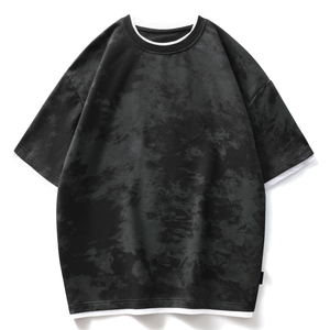 OEM personalizado de corte regular de los hombres Formal sólido Tie Dye Camiseta de manga corta cómodo transpirable respetuoso del medio ambiente de punto - Product Image 3