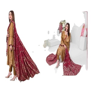 Salwar décontracté indien et pakistanais pour femme de la marque Tawakkal, en viscose non cousue, avec broderies et imprimé numérique, design moderne - Product Image 1