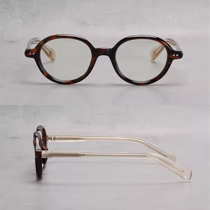 Nouveau Designer Bleu Lumière Lunettes pour Hommes UV400 Ordinateur Vintage Transparent Marron Petit Ovale Monture De Lunettes Optique - Product Image 5