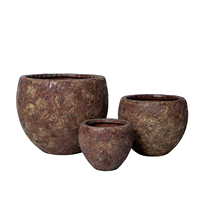 Finition de haute qualité faite à la main léger antique émaillé grand pot planteur extérieur personnaliser couleur fabriqué au Vietnam