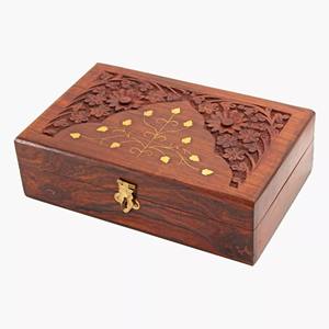 Wooden Rectangular Jewelry <b>Box</b> Designer Sleek Storage Piece Adds Luxury And Functionality To Dressing Table Or <b>Vanity</b> Setup - Product Image 6