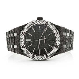 Glacier King ETA Moissanite <b>Iced</b> <b>Out</b> Stainless Steel Luxury <b>Watch</b> - Product Image 1