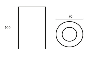 White surface-mounted <b>ceiling</b> <b>light</b> GU10 70x100mm. (Jueric 10301) - Product Image 3