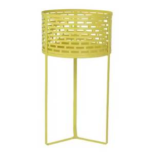 Support de jardinière en métal de conception simple enduit jaune pour la maison salon décor de jardin support de Pot de jardinière personnalisé - Product Image 1