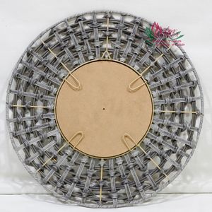 Espejos naturales populares con decoración de pared Espejos de plástico con marcos hechos en arte redondo de lujo moderno decorativo para Baño - Product Image 6