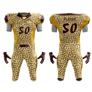 Uniformes de Fútbol Americano Personalizados al por Mayor, Talla Grande, Transpirables, de Secado Rápido, 100% Poliéster, para Hombre - Product Image 1