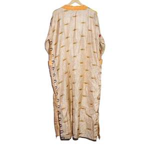 Women's Vintage Silk <b>Robe</b> Kimono Spaghetti Strap <b>Bridal</b> Dressing Gown Bikini Cover Recycled Indian Material Thermal Spring - Product Image 3