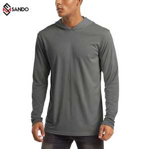 T-shirt à capuche à manches longues pour homme, 2 pièces, impression de logo, 100 coton, quantité minimale de commande - Product Image 3