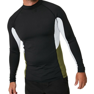 Protector de erupción para hombres teñido liso hecho en fábrica a precios razonables/Protector de erupción de Spandex de poliéster para hombres de manga larga en blanco personalizado - Product Image 3