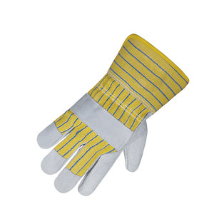 Venta al por mayor de guantes de soldadura de cuero partido De Vaca estilo liso Palma reforzada de corte y guante de trabajo resistente al calor para uso diario - Product Image 6