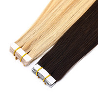 Ekstensi Rambut Asli India Remy 100% Grosir Pabrik, Double Drawn, Ujung Tebal, Dapat Diwarnai dan Di-Perm, untuk Wanita