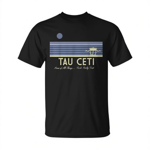 T-shirt promotionnel sur le thème de la visite de Tau Ceti et de Rocky - Product Image 2