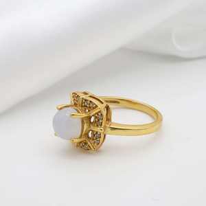 Anillo Midi para nudillos Vintage de moda para mujer, venta al por mayor, flor chapada en oro, estrella, piedra lunar apilable para ocasiones de compromiso - Product Image 3