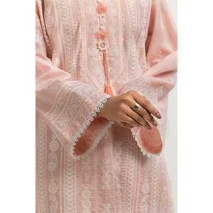 Conjunto de Blusa y Pantalón de Gasa Cambray con Bordado Floral para Mujer, Tallas XS-XXL, Ideal para Primavera/Verano y Ocasiones de Oficina - Product Image 1