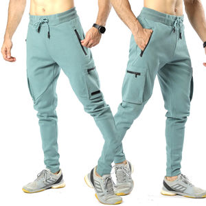 Pantalon décontracté en coton polyester de haute qualité avec taille élastique de couleur unie pour les vêtements de rue nouveau style - Product Image 4