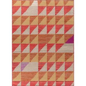 Classic Beige & <b>Brown</b> <b>Wool</b> Rugs Handmade Geometric Checkers Flat Weave Rectangle Hallway for Bedroom-ADWL-13116 - Product Image 1