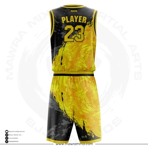 OEM Service High Quality Heat-Transfer <b>Printed</b> 100% Polyester Breathable Plus Size Winter Basketball Uniform Custom Team Number - Product Image 3