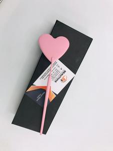 Vente en gros miroir d'extension de cils en acier inoxydable rose bébé en forme de coeur poignée confortable pince à sourcils de marque privée - Product Image 3