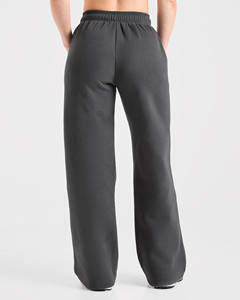 OEM Impression de logo personnalisé rétro surdimensionné jambe droite femmes Joggers pantalons de survêtement charbon de bois Style Streetwear avec poches et cordon de serrage - Product Image 2