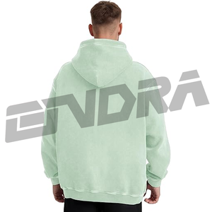 Sudadera Extra Grande Transpirable Color Verde Hinojo, Estilo Urbano Moderno para Uso Diario Informal, Tejido Suave y Fresco, Corte Holgado, Estilo Hype - Product Image 3
