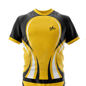 Ropa deportiva de poliéster 100% más vendida de calidad superior Uniforme de rugby para adultos Estilo de conjuntos transpirables - Product Image 3