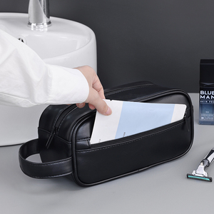 กระเป๋าเครื่องสำอางหนัง PU แบบพกพากันน้ำเป็นมิตรกับสิ่งแวดล้อมกระเป๋าใส่เครื่องสำอางล้างได้สำหรับเดินทางความจุปานกลางรีไซเคิลได้ - Product Image 3