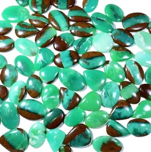 Vente en gros 100% pierres précieuses chrysoprase naturelles mélange forme Cabochon poli pour femmes bijoux et cadeaux pierres précieuses en vrac - Product Image 1