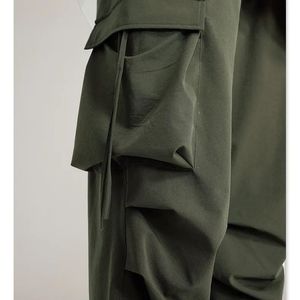 Pantalones de chándal apilados para hombre, para la nieve pantalones holgados, pantalones de pierna ancha de talla grande, pantalones Cargo de paracaídas de nailon personalizados, ropa de calle para hombre - Product Image 4