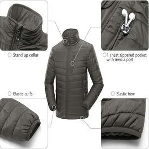 Custom Nylon Men's Winter Hooded Down Feel <b>Padded</b> <b>Waterproof</b> Puffer <b>Jacket</b> Men Warm Hoodie Puffer - Product Image 6