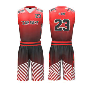 Maillots de basket-ball athlétiques réversibles en tissu maillé pour hommes, personnalisés en gros, uniformes d'équipe par sublimation pour les tournois sportifs - Product Image 1