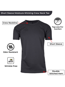 Camiseta Deportiva Maysun de Corte Regular, Tejido Transpirable de Secado Rápido, Cuello Redondo, Manga Corta, 100% Poliéster Modal Ice Silk - Product Image 3