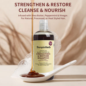 Champú para el Cabello con Aceite de Ricino Negro Jamaicano, Fortalece y Repara con Manteca de Karité y Vinagre de Menta para Cabello Natural - Product Image 4