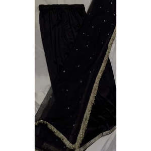 Vestidos de poliéster negros elegantes para niñas 2026, hechos a mano en línea, estilo A-Line, con tirantes finos, cuello halter y diamantes naturales. - Product Image 4