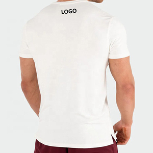 Camiseta Deportiva de Punto para Hombre con Logotipo Personalizado, de Secado Rápido, Transpirable, de Manga Corta, para Gimnasio, Entrenamiento, Fabricante OEM - Product Image 1