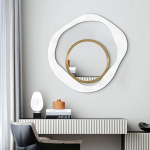 Miroir mural portable en aluminium fait main personnalisé, cadre moderne, salle de bain, chambre à coucher, entrée, porte, écologique - Product Image 3