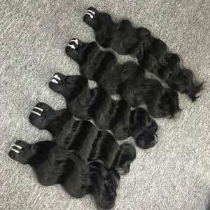 ผมดิบแบบหยักศกธรรมชาติแบบ100% สำหรับต่อผม B1สี100กรัมมัดทุกสีที่เหมาะสม - Product Image 6